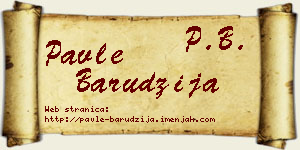 Pavle Barudžija vizit kartica